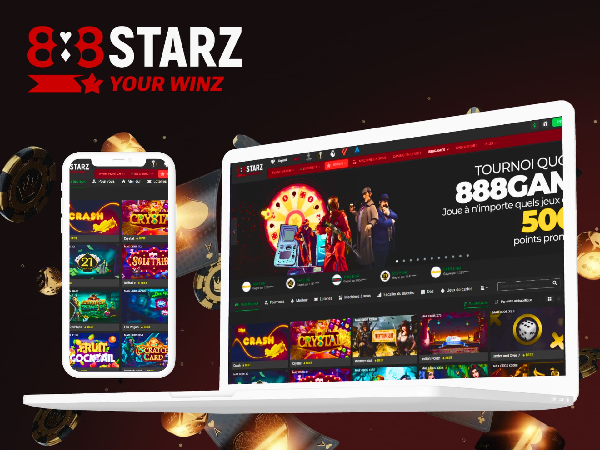 Vaste sélection de jeux de casino sur la plateforme 888starz au Sénégal