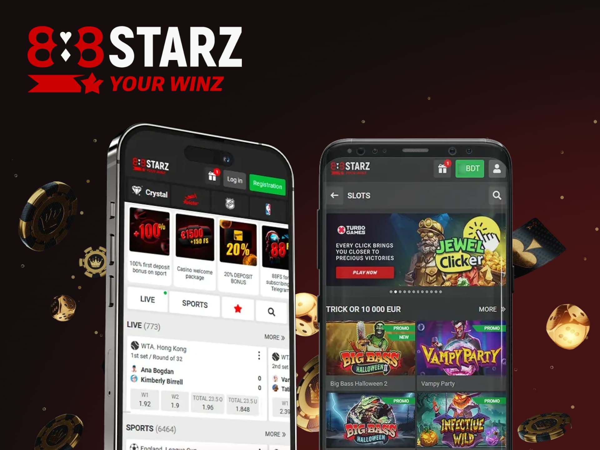 Informations de base dans l'application mobile sur la plateforme 888starz au Sénégal