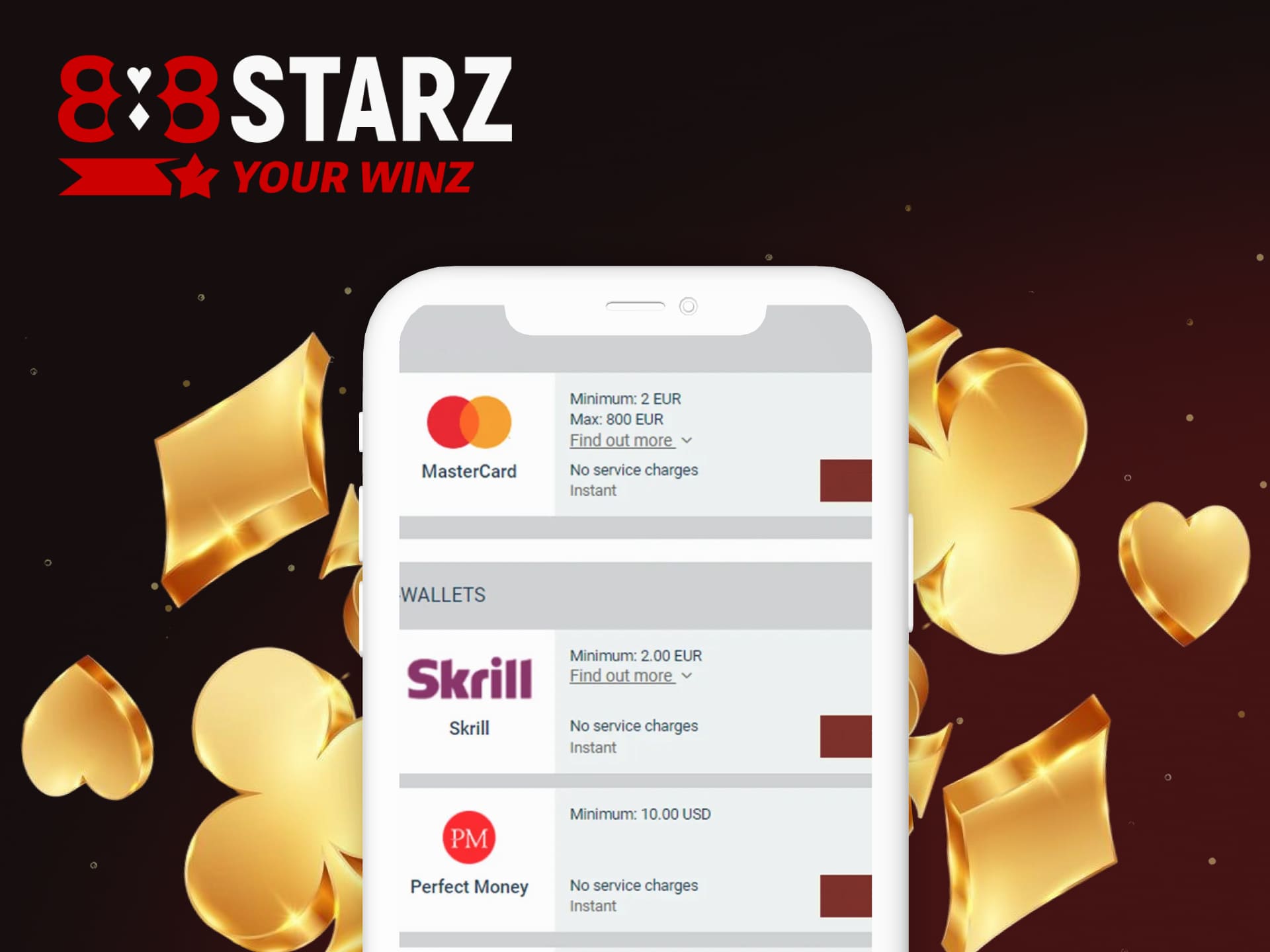 Liste des méthodes pour réapprovisionner un compte dans l'application mobile sur la plateforme 888starz au Sénégal